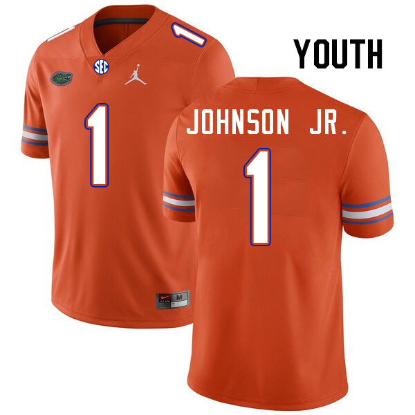 Youth #1 Montrell Johnson Jr. Florida Gators College Football Jerseys Stitched-Orange